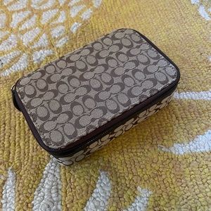 Coach signature C jewelry travel case